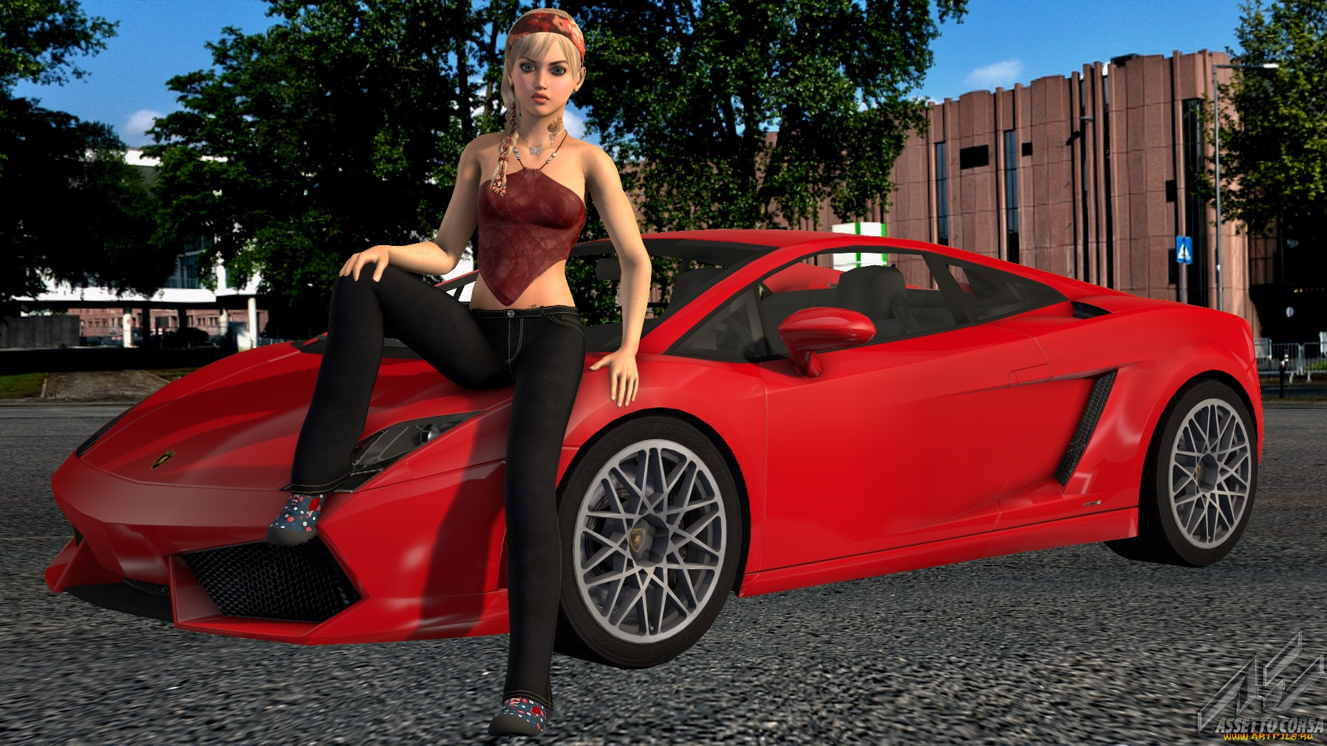 , 3d car&girl, , , , 